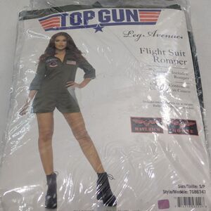 Leg Avenue Top Gun Flight Suit Romper Women’s Size S/P Style TG86747